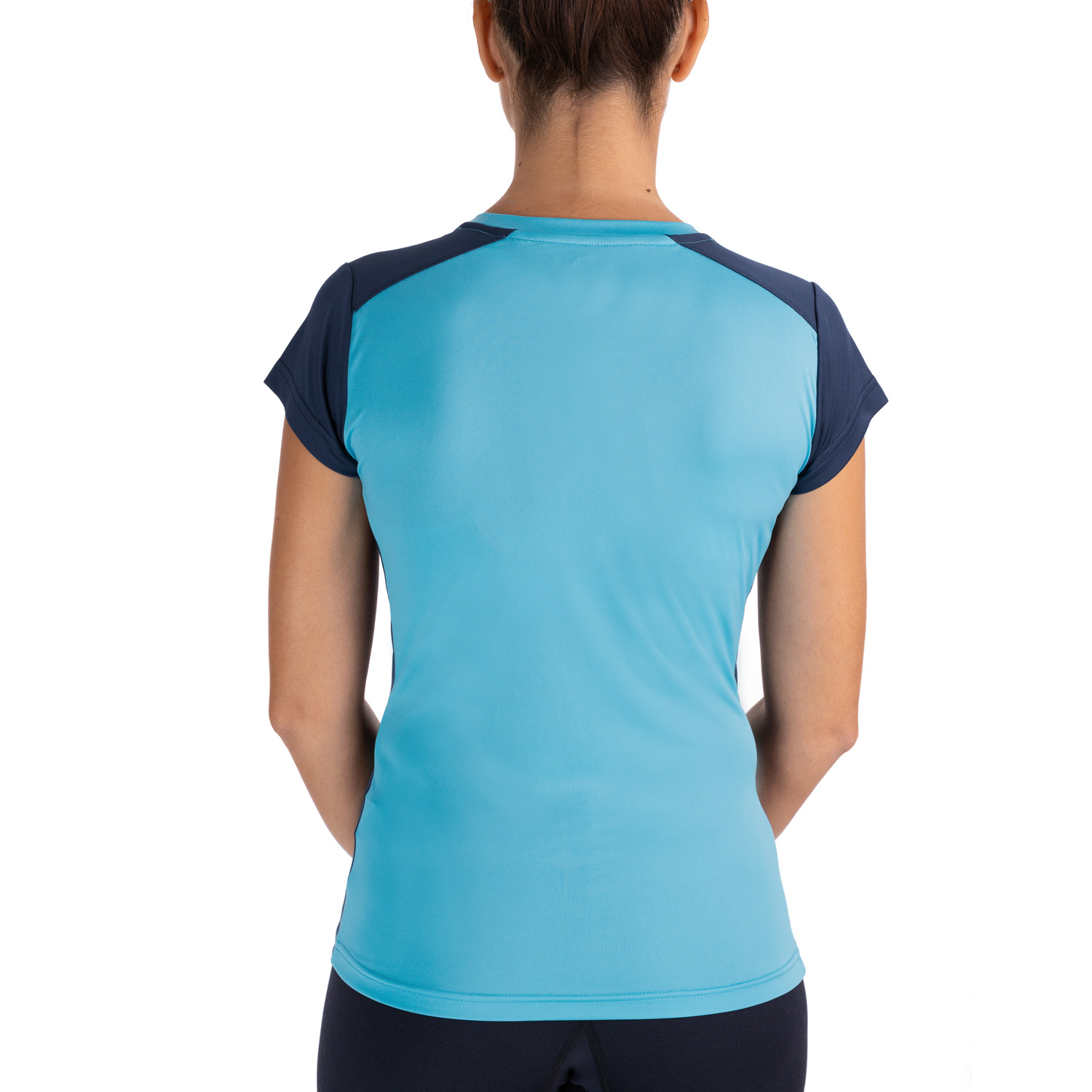 Joma Record II Maglietta Fluor Turquoise/Dark Navy