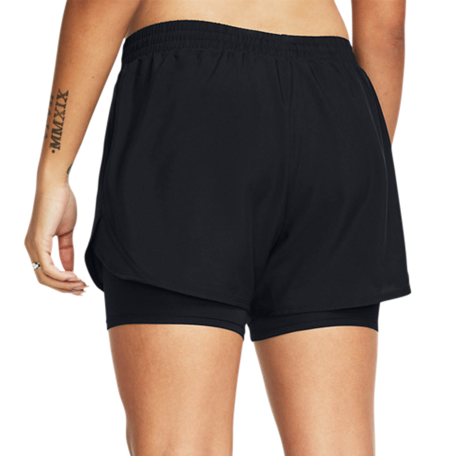 Under Armour Fly By 2 in 1 4in Pantaloncini Black/Reflective