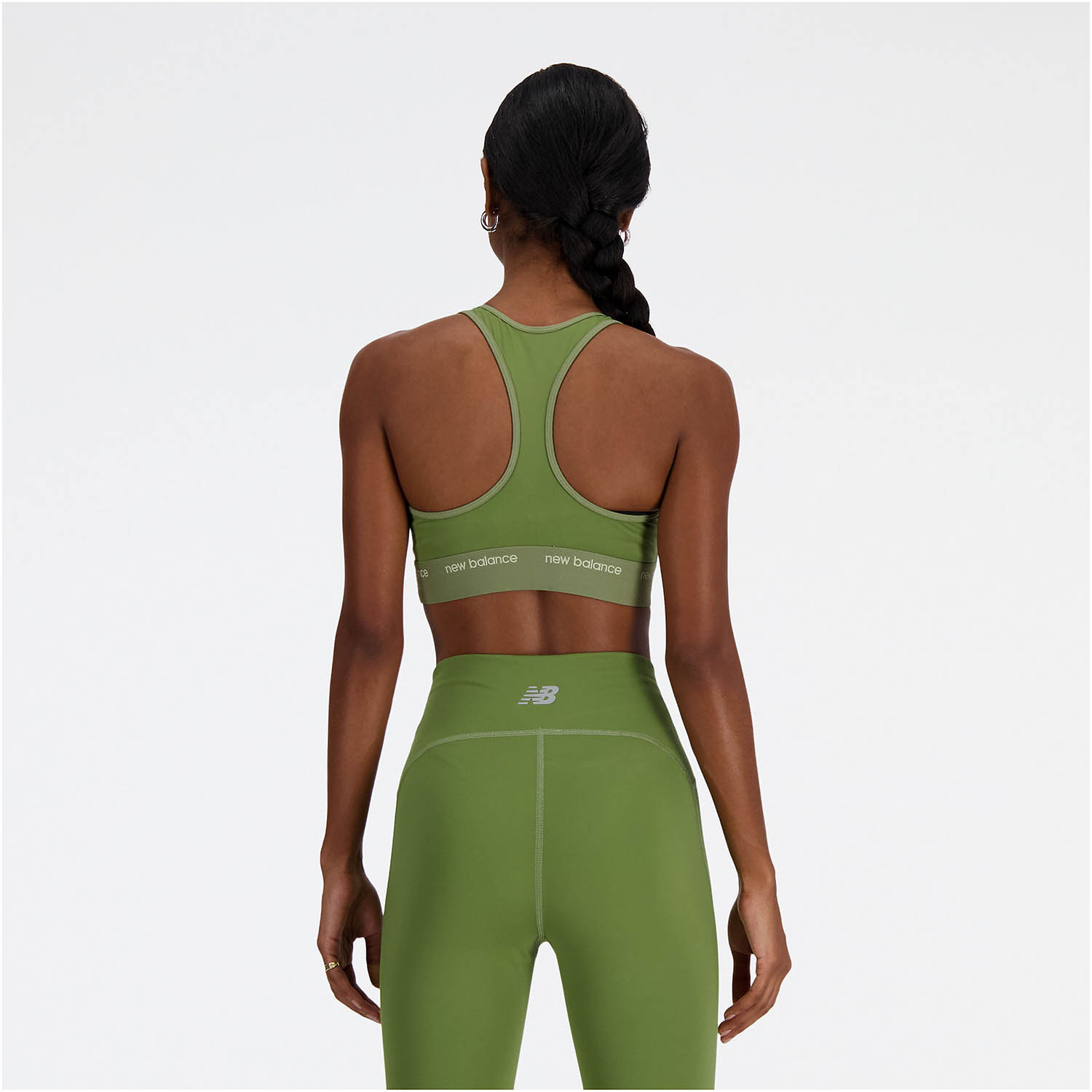 New Balance Sleek Pace Reggiseno Sportivo Dark Olivine