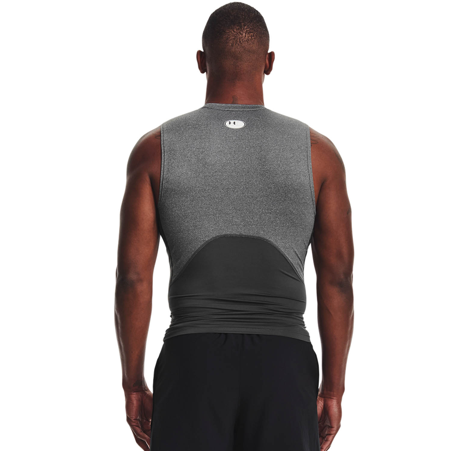 Under Armour HeatGear Compression Canotta Carbon Heather/Black