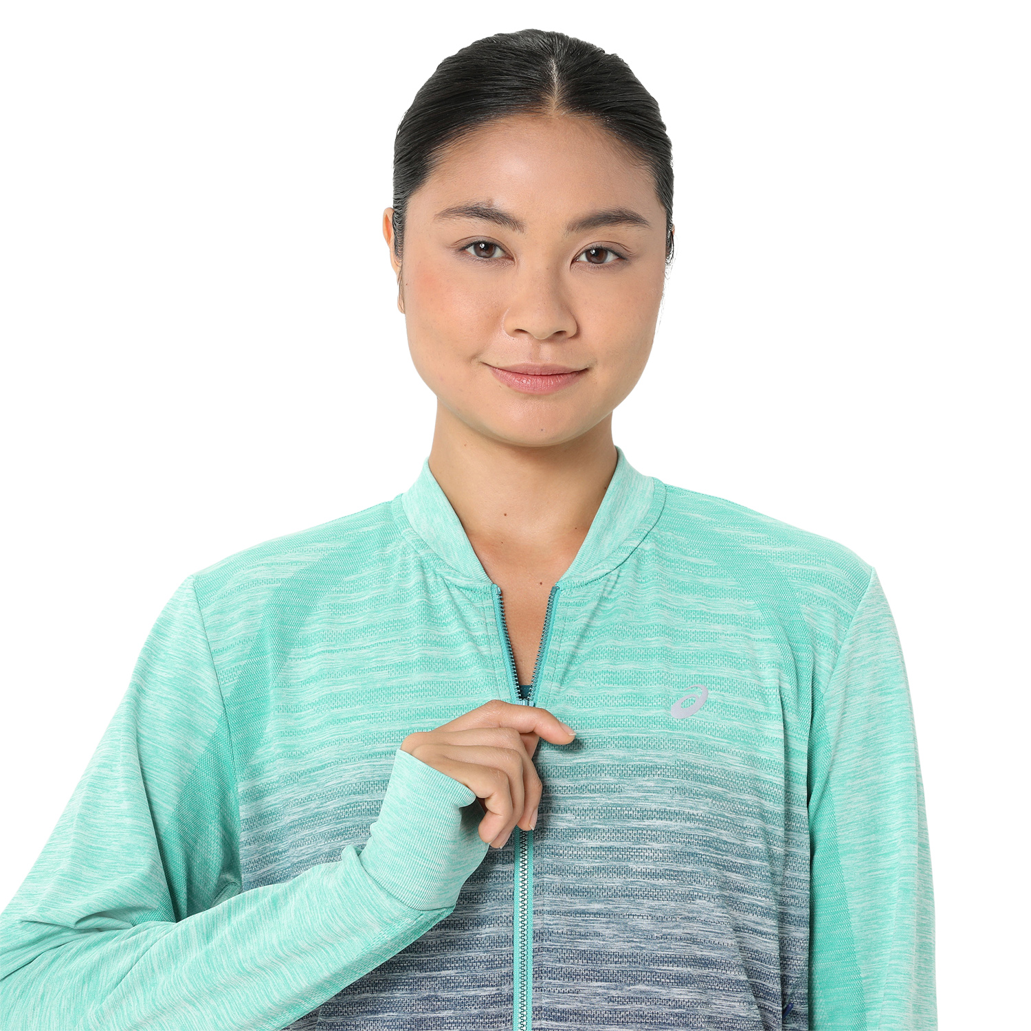 Asics Nagino Run Seamless Giacca Aurora Green/Blue Expanse