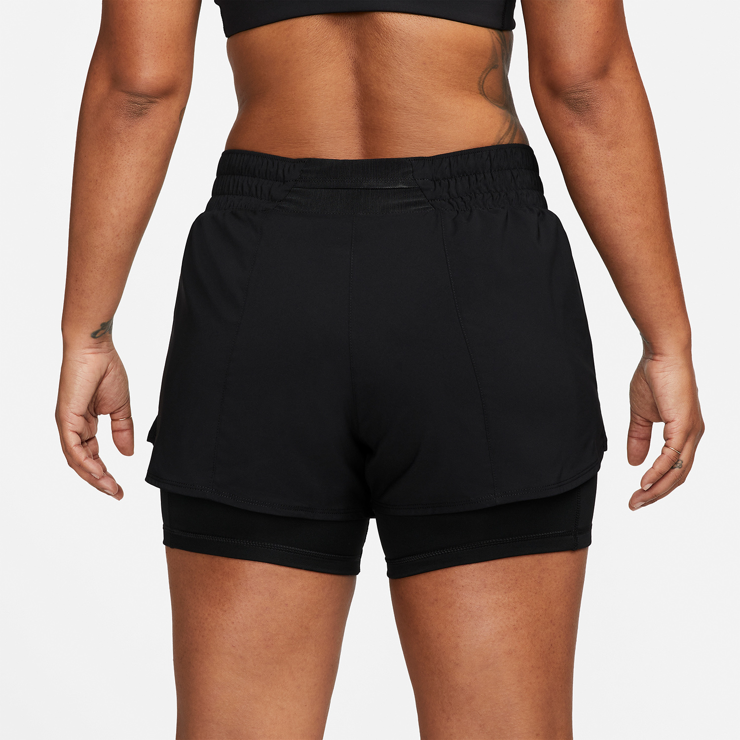 Nike Dri-FIT One 2 in 1 3in Pantaloncini Black/Reflective Silver