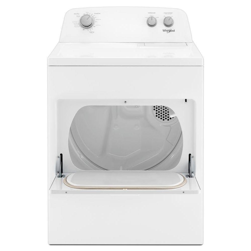 Asciugatrice Elettrica Whirlpool da 7,0 cu. ft., Sistema AutoDry™, Wrinkle Shield™, Bianco