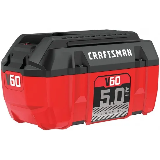 Akumulator CRAFTSMAN V60 5.0Ah Li-Ion z Wskaźnikiem LED, Brak Efektu Pamięci, 4-Letnia Gwarancja