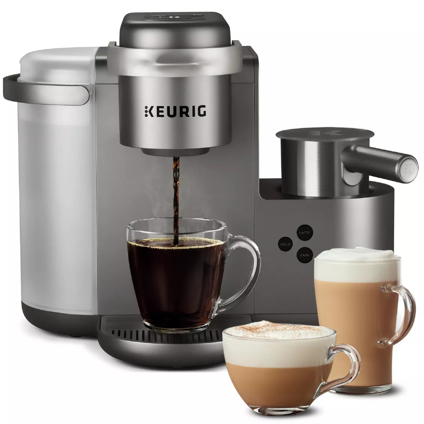 2025 Keurig K-Cafe Special Edition Jednoosobowy Ekspres do Kawy, Latte i Cappuccino – Kolor Nikiel
