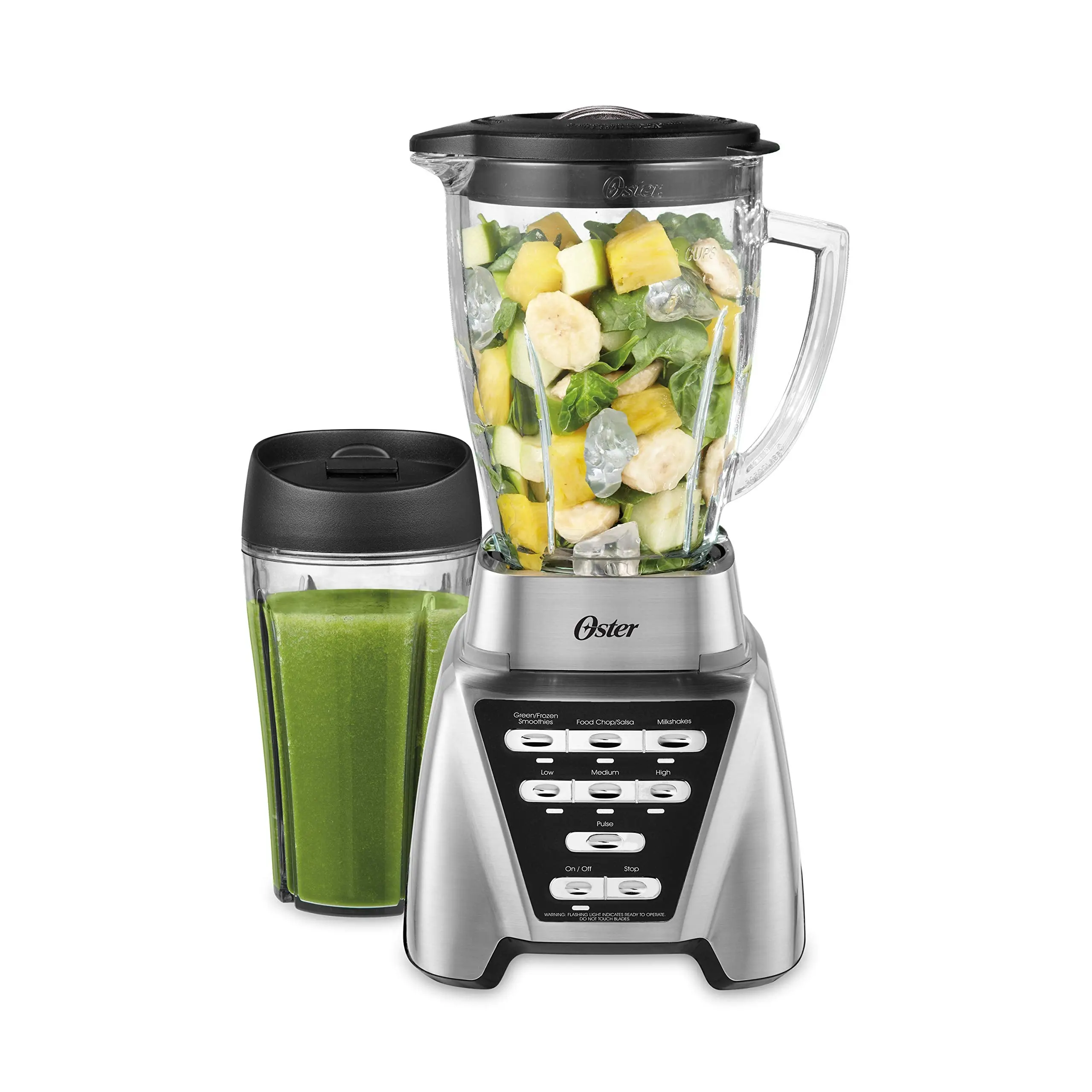Oster Blender | Pro 1200 z Szklaną Dzbankiem, 24-Ounce Kubek do Smoothie, Szczotkowany Nikiel