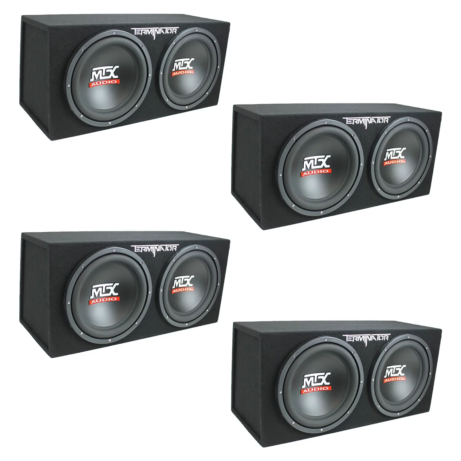 MTX TNE212D 12-Calowy Subwoofer Samochodowy 1200-Watt w Obudowie Dual Loaded (Zestaw 4 sztuki)
