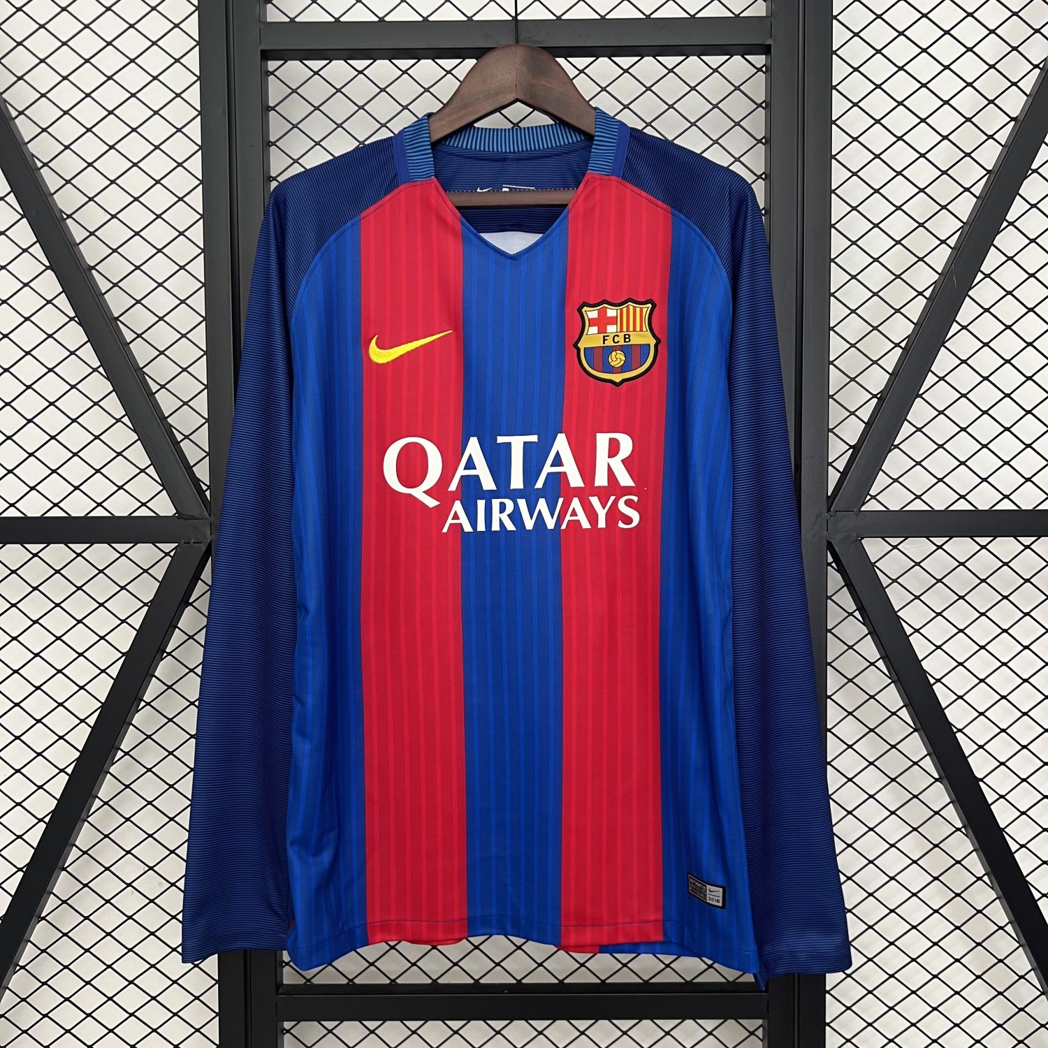 Barcelona 14/15 home Retro long sleeve jersey kit