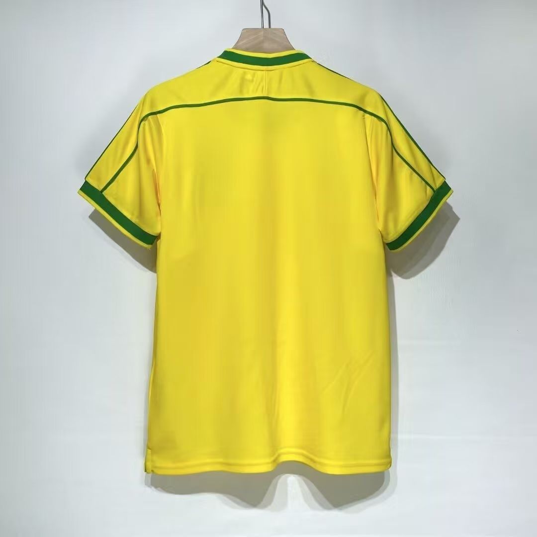 Brazil 1998 home Retro jersey kit shirt