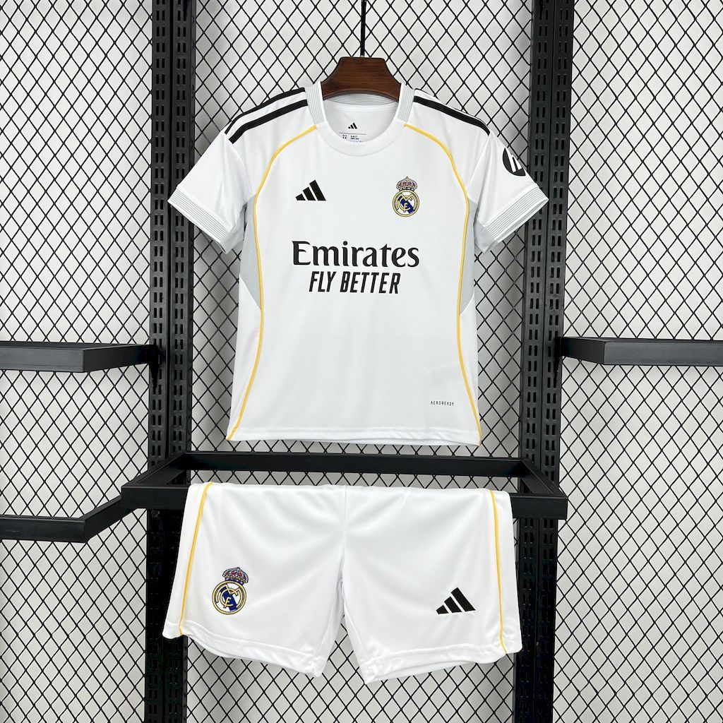 Real Madrid 25/26 home Kids jersey kit shirt