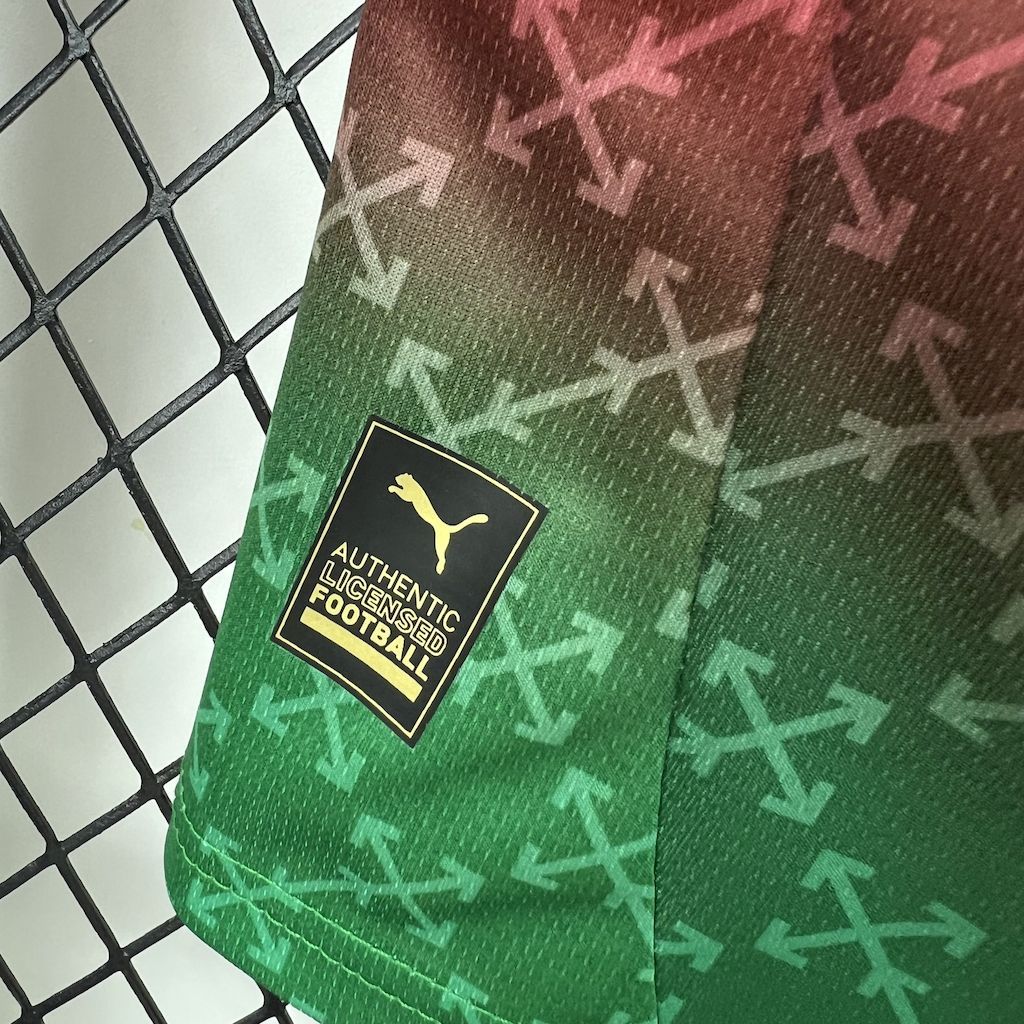 AC Milan off white red kids jersey kit shirt