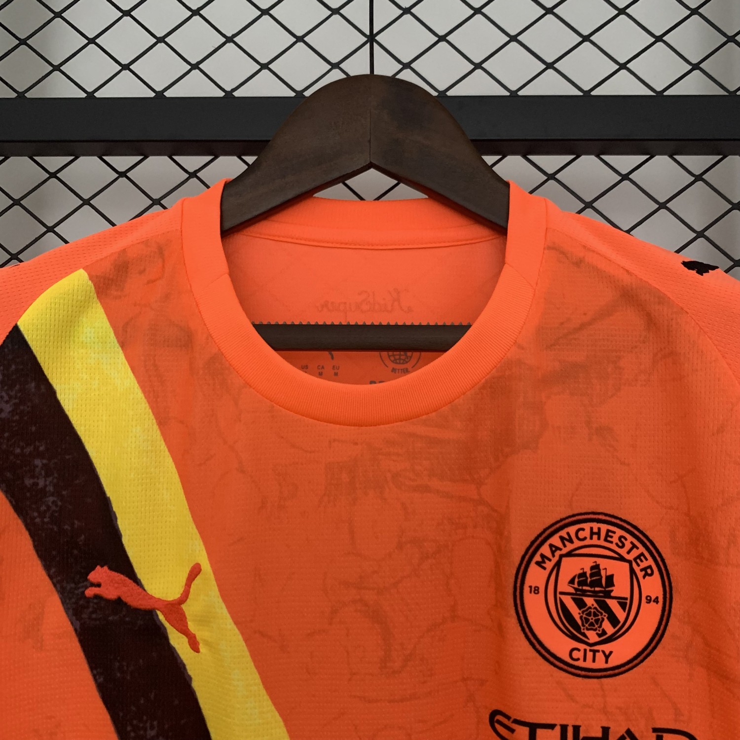 Manchester City 25/26 away orange jersey kit shirt