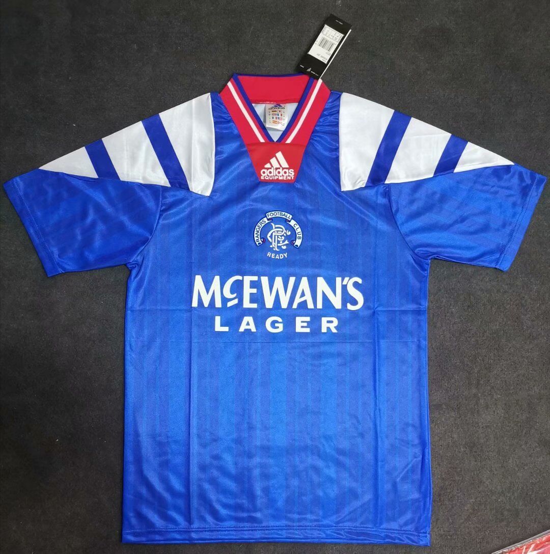 Rangers 92/94 home retro jersey kit shirt