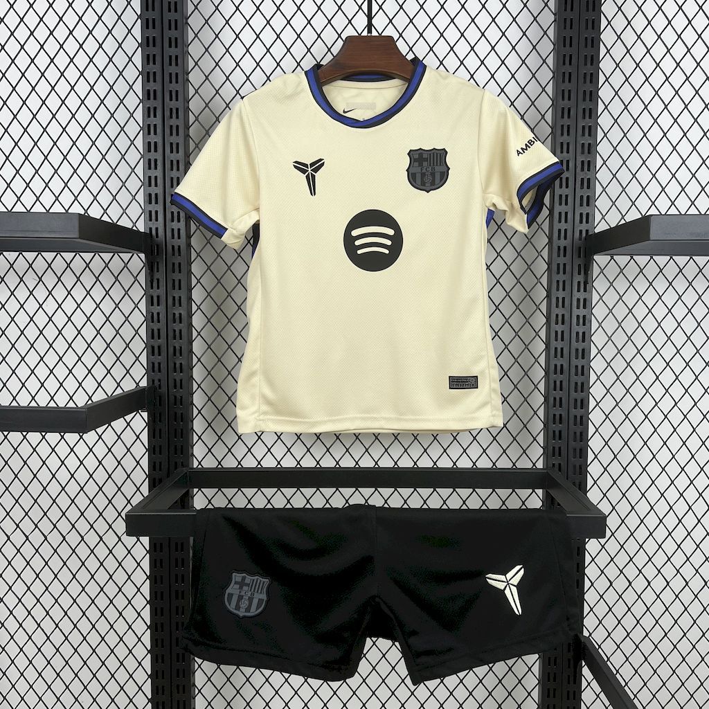 Barcelona 25/26 away kids jersey kit
