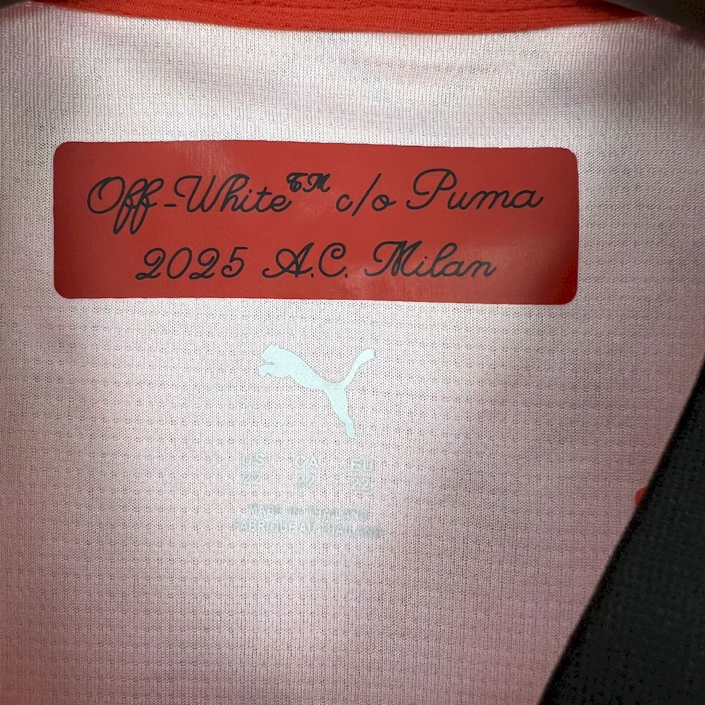 AC Milan off white red kids jersey kit shirt