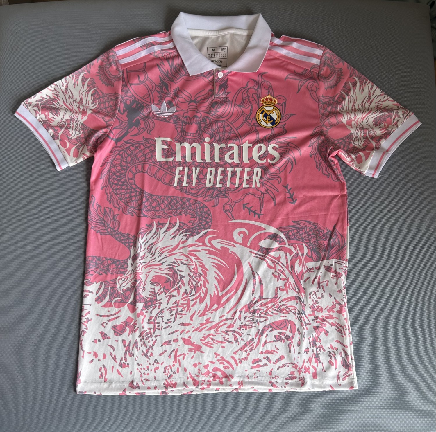 Real Madrid 25/26 pink dragon jersey kit shirt