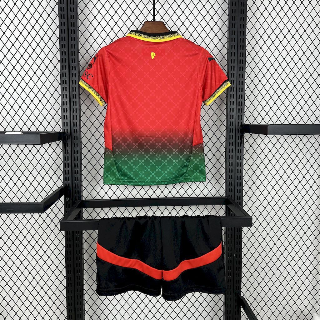 AC Milan off white red kids jersey kit shirt