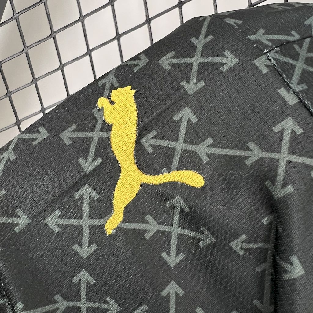 AC Milan off white black kids jersey kit shirt