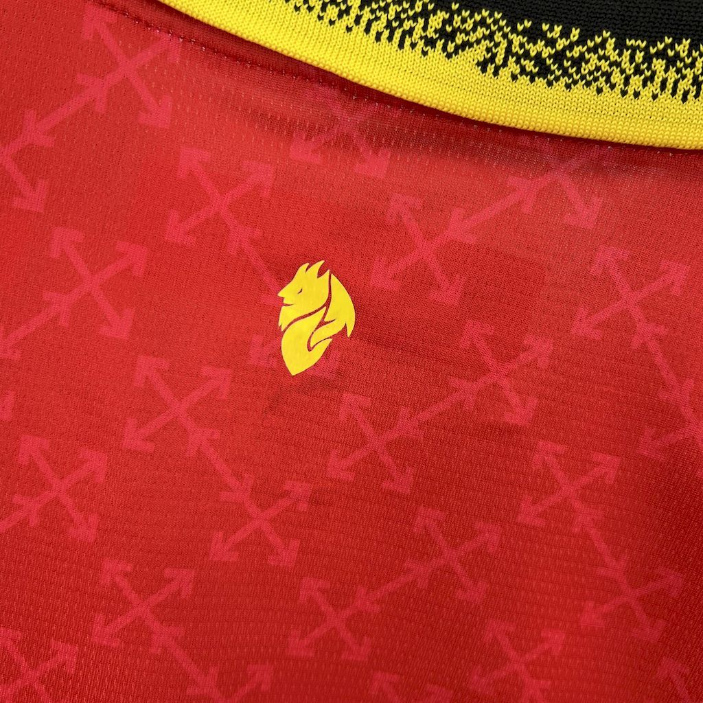 AC Milan off white red kids jersey kit shirt