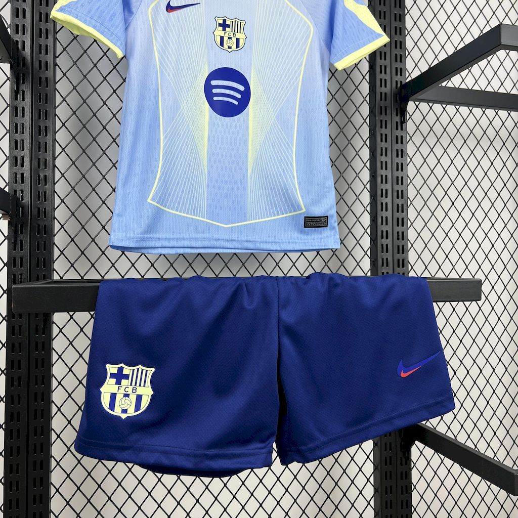 Barcelona 25/26 Blue Special Edition kids jersey kit