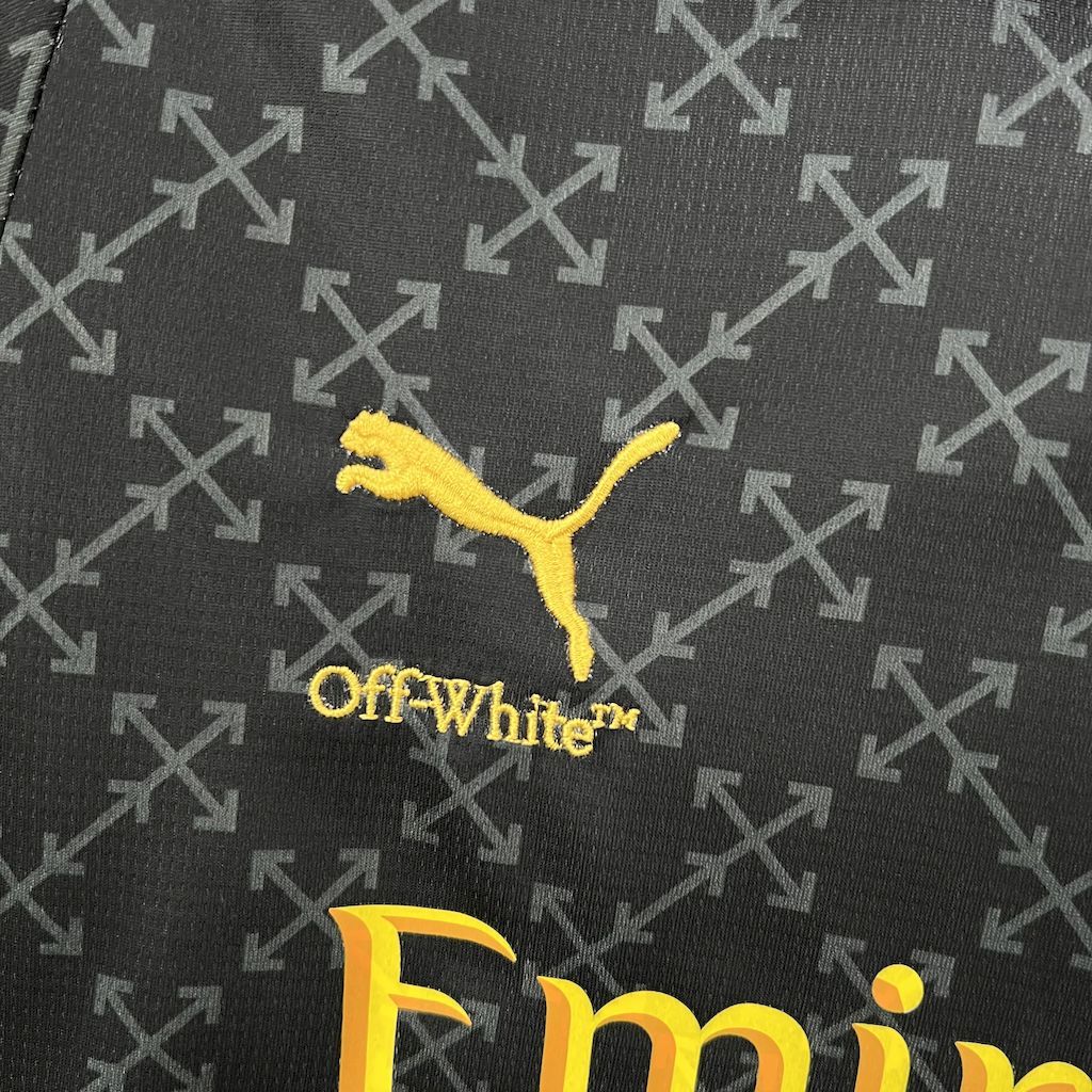 AC Milan off white black kids jersey kit shirt