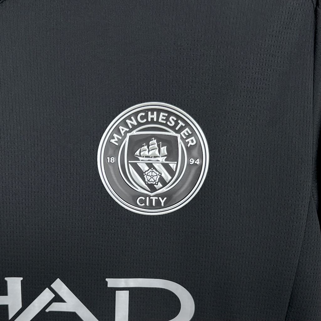 Manchester City 25/26 black away jersey kit shirt