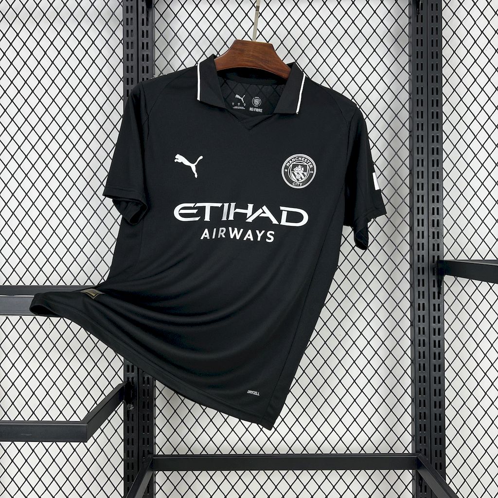 Manchester City 25/26 black away jersey kit shirt