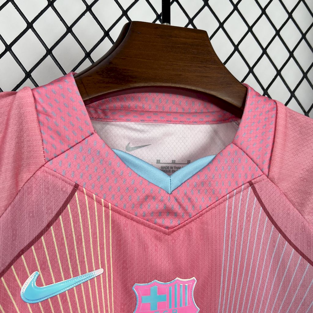 Barcelona 25/26 Pink Special Edition kids jersey kit