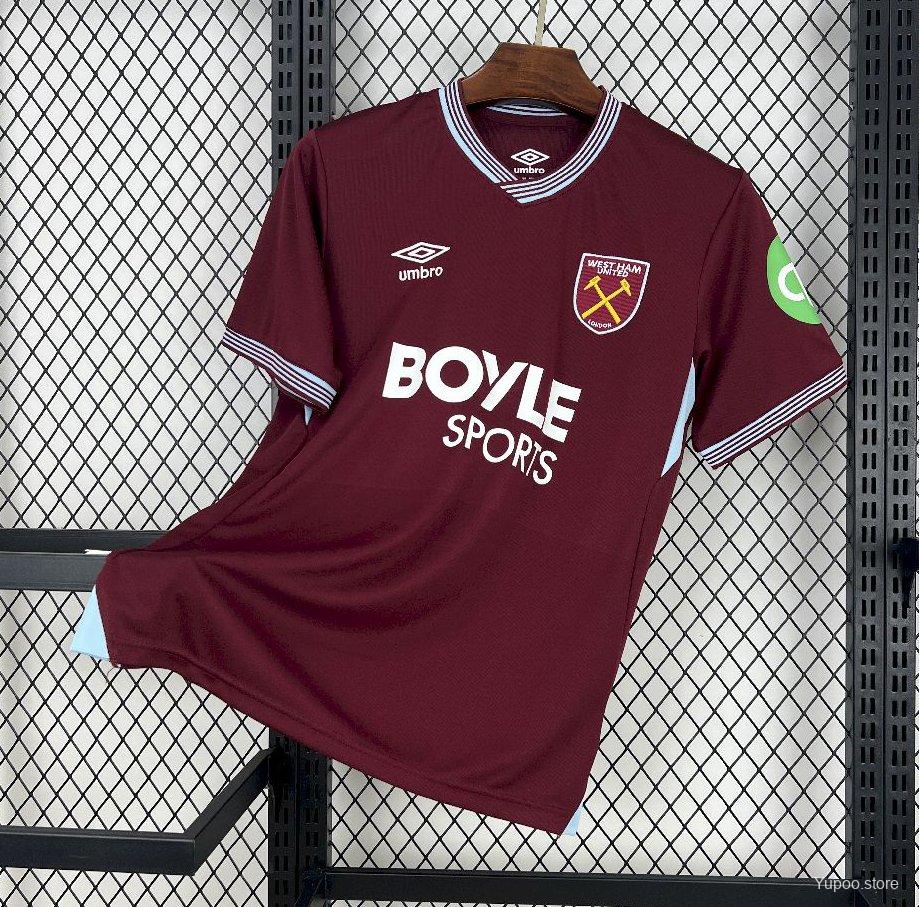 West Ham United 25/26 home jersey kit shirt