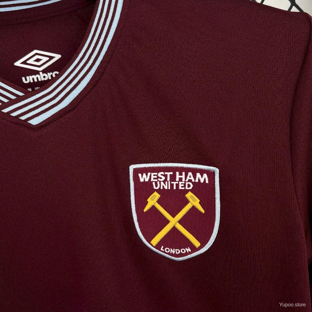 West Ham United 25/26 home jersey kit shirt