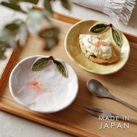 Japanese Yuzu Shaped Ceramic Plates