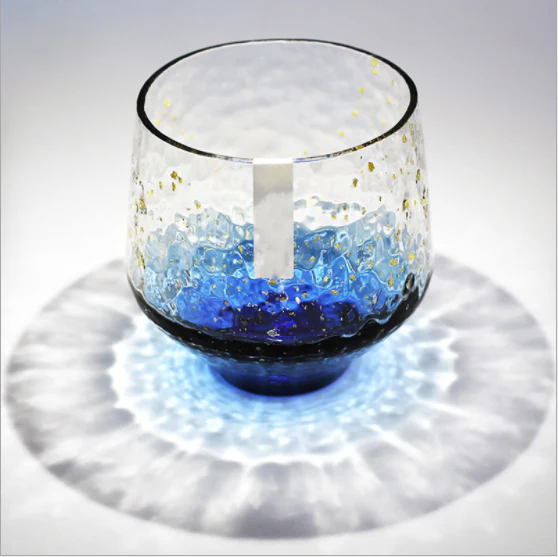 Japanese Style Golden Dotted Fancy Whiskey Glasses - Set of 2