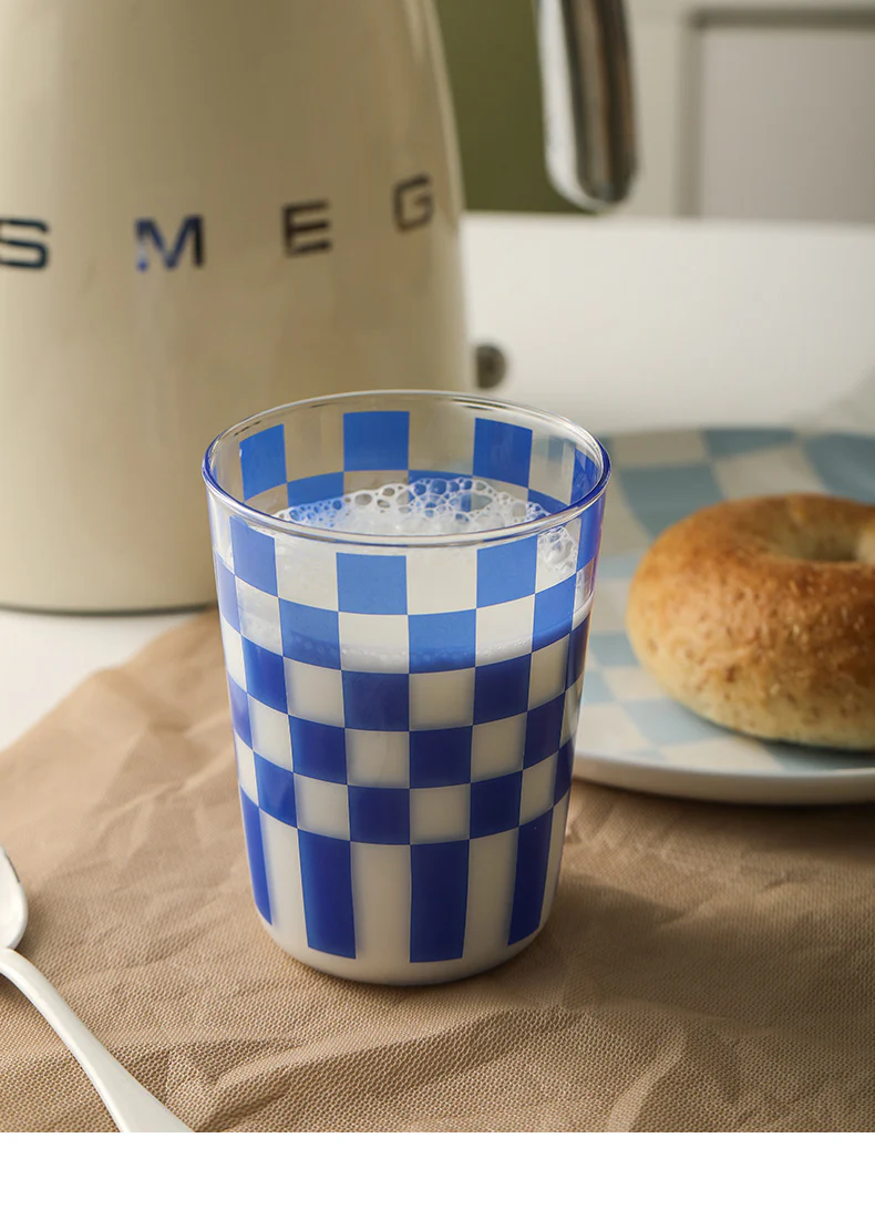 Handmade Checkered Drinking Glasses