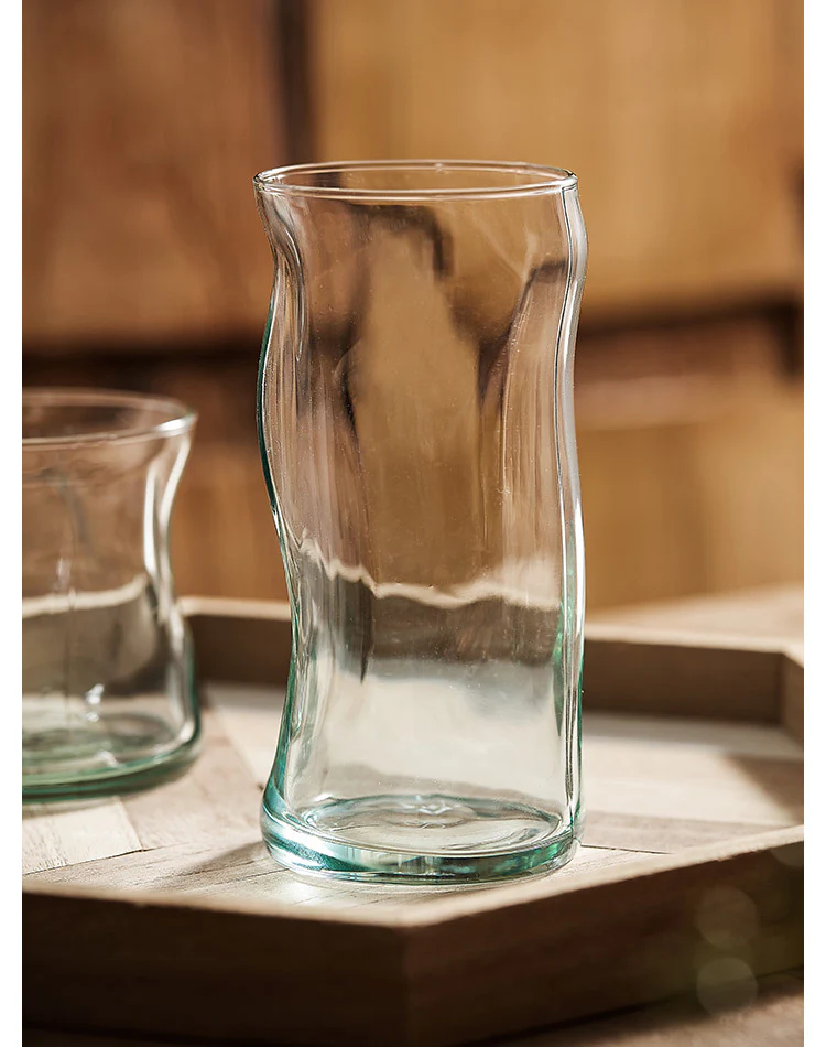 Twisted Shaped Vintage Drinking Glasses