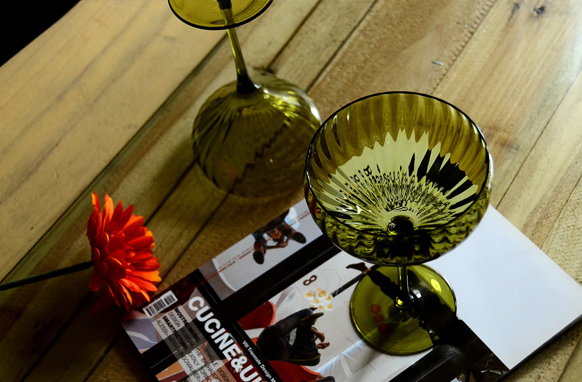 Olive Vintage Style Martini Glass