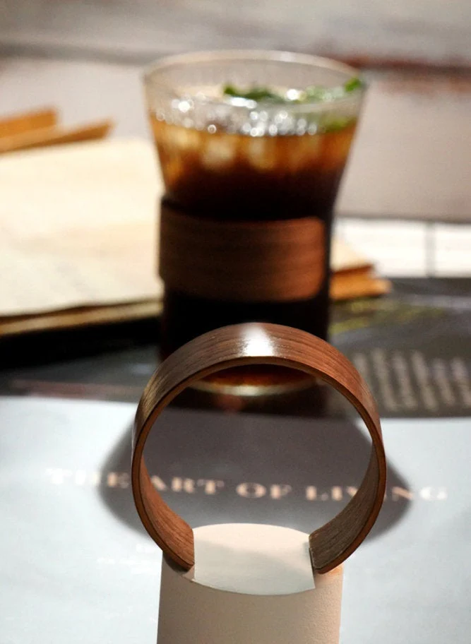 Japanese Whiskey Glasses with Bamboo Sleeve - Set of 2