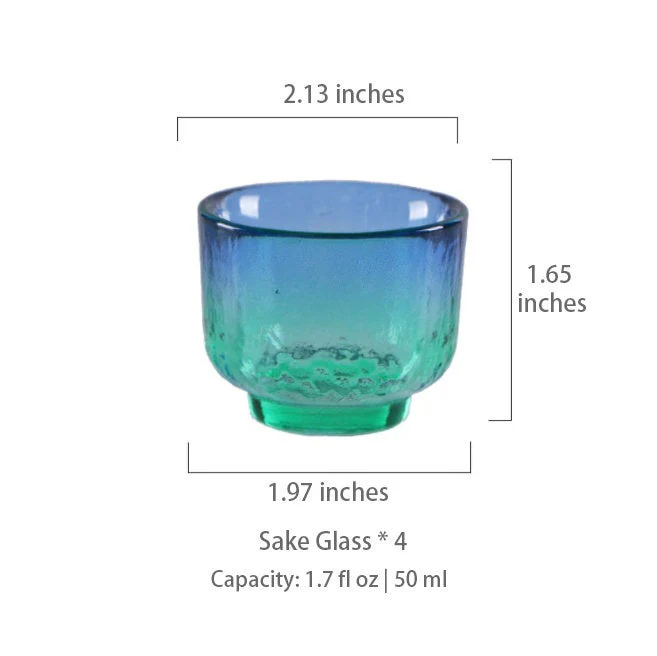 Handmade Japanese Sake Bottle with Ice Bucket