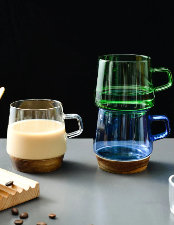 Modern Double Wall Glass Coffee Mugs