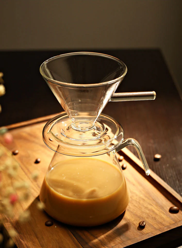 Borosilicate Glass Pour Over Coffee Maker Set