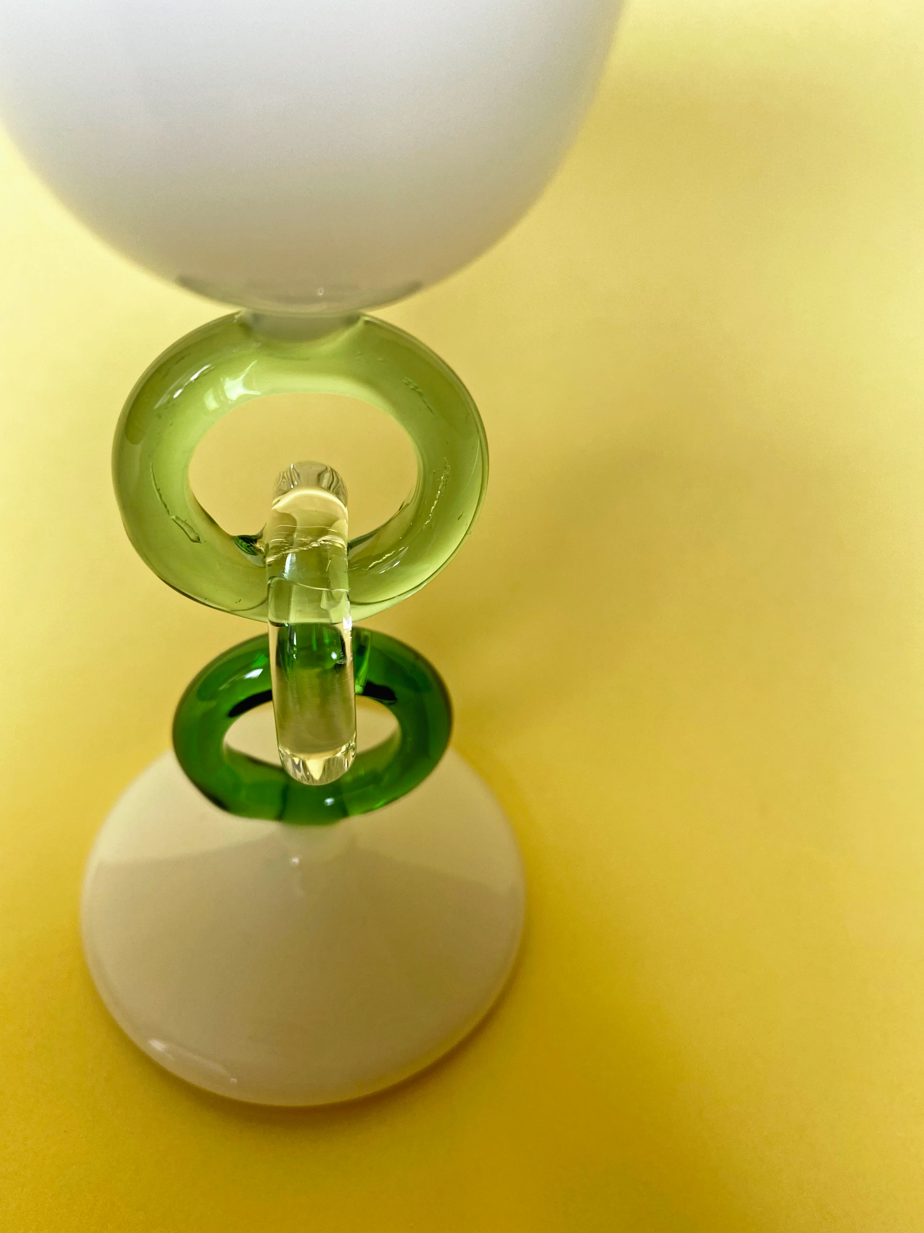 Limited Edition - LINK Collection Elegant Handcrafted Green LINK Wine Glass