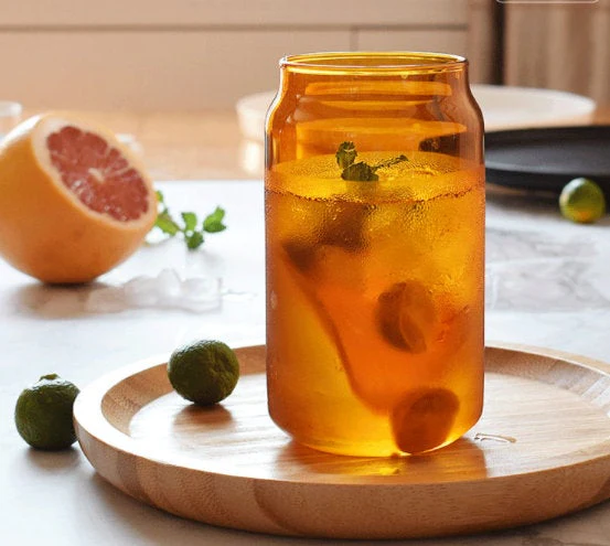 Can Shaped Glasses with Straw - Set of 2