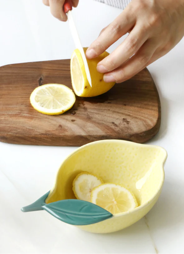 Kids Favorite Ceramic Lemon Shaped Plate