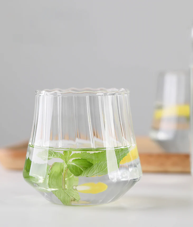 Handmade Glass Water Pitcher with Lid