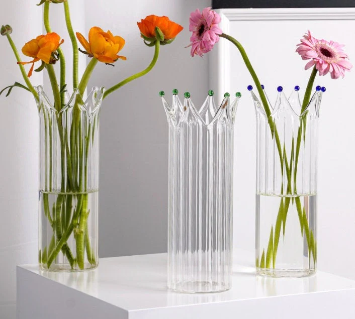 Vintage Colored Glass Vases