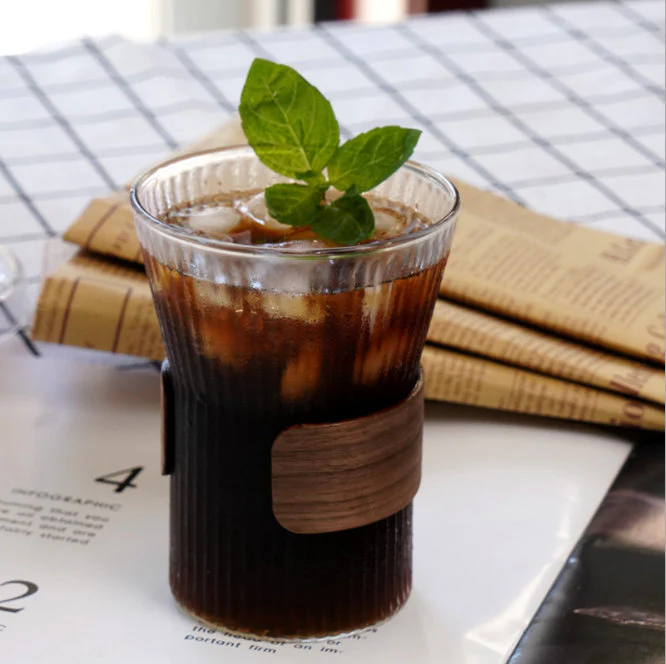 Japanese Whiskey Glasses with Bamboo Sleeve - Set of 2