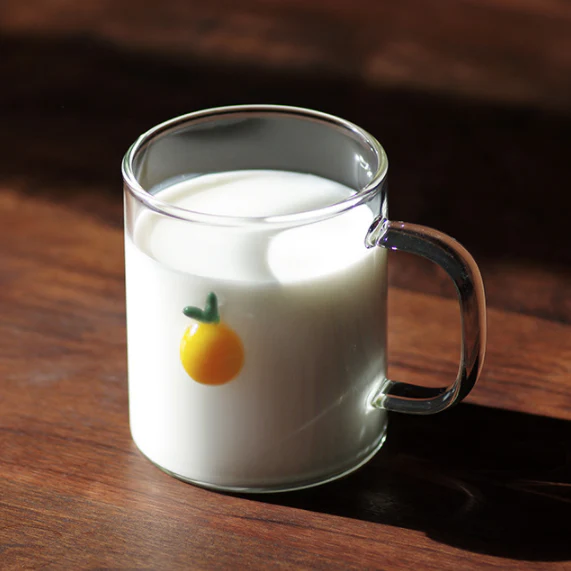 Lemon Printed Glass Coffee Mug