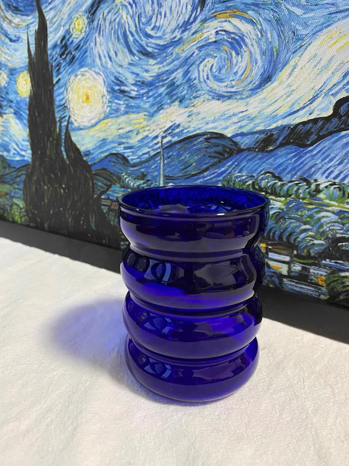 Colored Whiskey Ripple Glasses