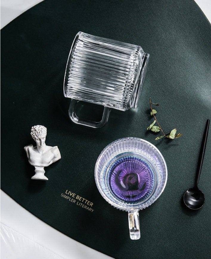 Vintage Style Rainbow Drinking Glass with Lid