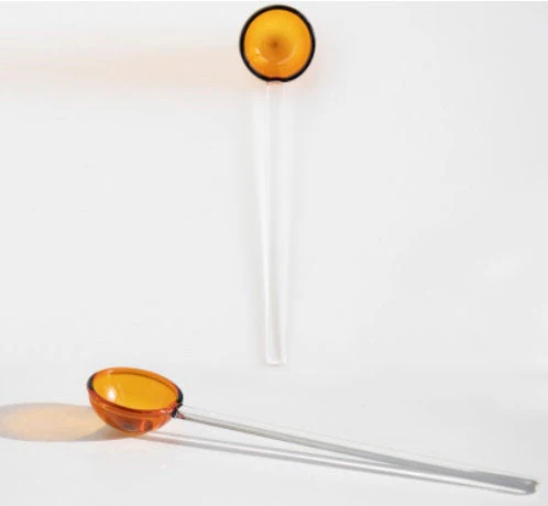 Colorful Lollipop Glass Spoon - Set of 2