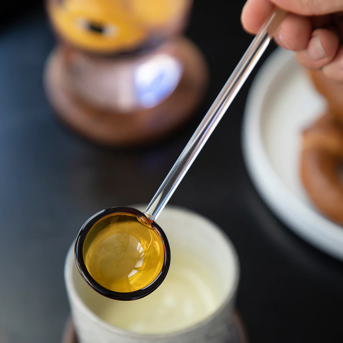 Colorful Lollipop Glass Spoon - Set of 2